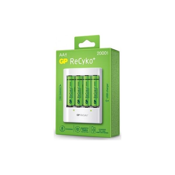 Επαναφορτιζόμενες Μπαταρίες GP GP ReCyko+ 4 x AA 2000 mAh + Φορτιστής