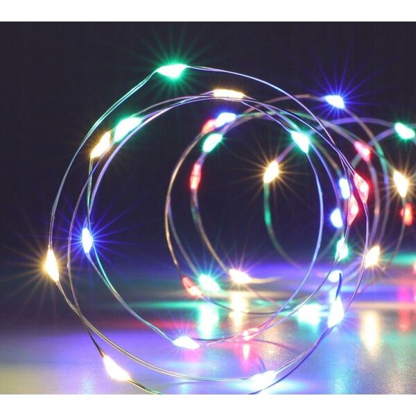 Lampki choinkowe Christmas decoration Lampki druciki na baterie girlanda 100 LED multikolor