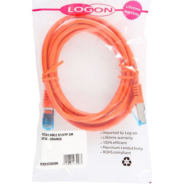 LOGON LOGON TCR55SS075O καλώδιο δικτύου Πορτοκαλί 7 m Cat5e SF/UTP (S-FTP)