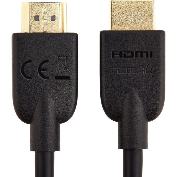 Kabel Techly TECHLY HDMI 4K 60Hz High Speed Anschlusskabel mit Ethernet schwarz 5m