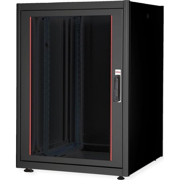 Roline ROLINE Netzwerkschrank Basic 48,26cm 19Zoll 22 HE 800x800 BxT Glast�r schwarz