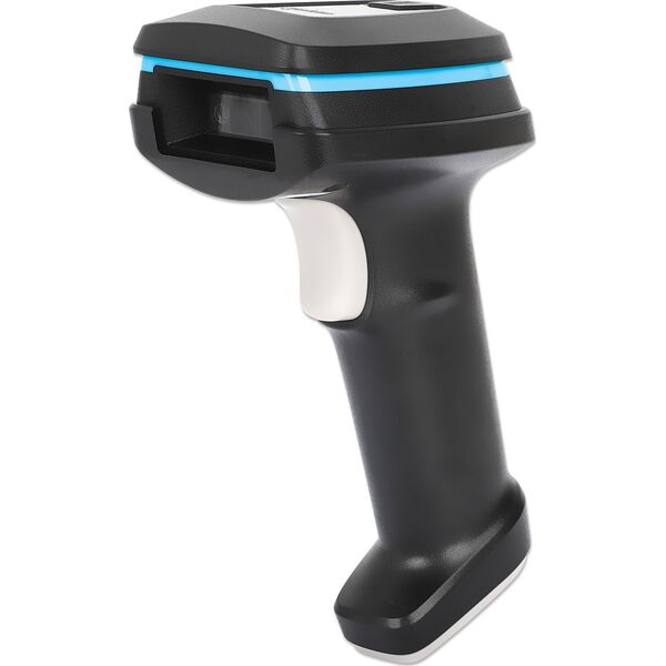 Manhattan MANHATTAN 2D Long Range LED-Barcodescanner 50 mm Scanreichweite abnehmbares 1,8 m USB-A-Kabel 60 Scans/sec. 100K Lux Schutzart IP52
