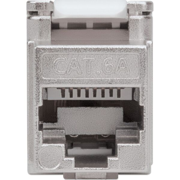 Intellinet Network Solutions INTELLINET Cat6a-Modularbuchse FTP Keystone Jack werkzeuglos silber
