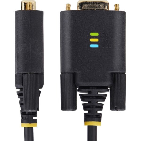 StarTech 1P6FFC-USB-SERIAL kabel równoległy Czarny 2 m USB Typu-A DB-9