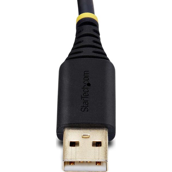 StarTech 1P6FFC-USB-SERIAL kabel równoległy Czarny 2 m USB Typu-A DB-9