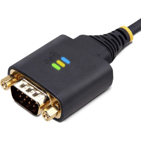 StarTech 1P6FFC-USB-SERIAL kabel równoległy Czarny 2 m USB Typu-A DB-9