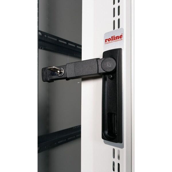 ROLINE Serverschrank 48,26cm 19Zoll 36 HE 600x1000 BxT grau Plexiglas