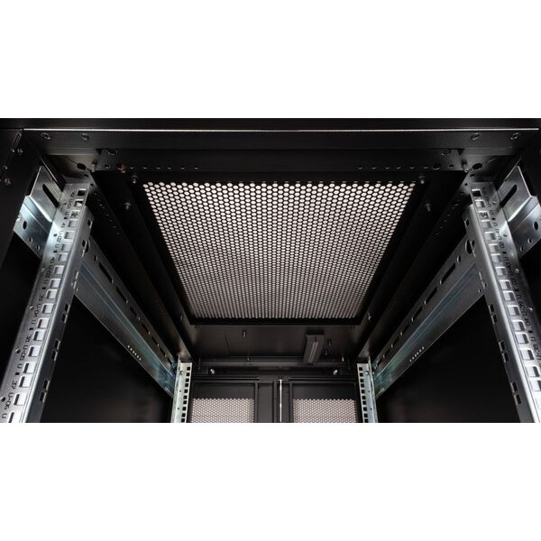 ROLINE Serverschrank 48,26cm 19Zoll 42 HE 600x1000 BxT schwarz Plexiglas