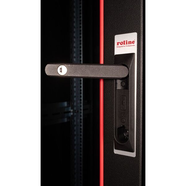 ROLINE Netzwerkschrank Basic 48,26cm 19Zoll 26 HE 600x800 BxT Glast�r schwarz