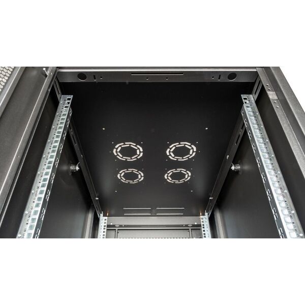 ROLINE Serverschrank Basic 48,26cm 19Zoll 26 HE 600x1000 BxT perforiert schwarz