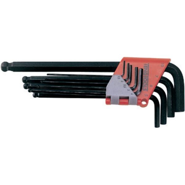 Teng Tools Zestaw kluczy imbusowych hex typ L 1,5 - 10mm z kulką 9szt. (117240101)