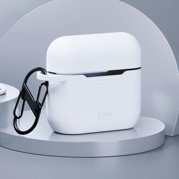 3MK Silicon Case Apple AirPods Pro + carabiner white