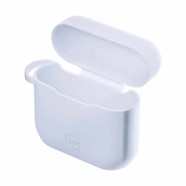 3MK Silicon Case Apple AirPods 3 + carabiner white