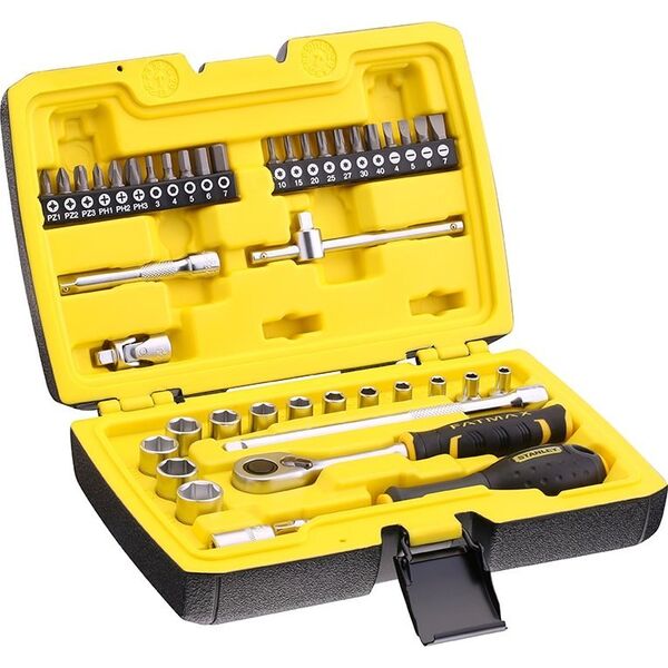Σετ καρυδάκια 1/4" 42 τεμ+γρζ+ακς.42 τεμ