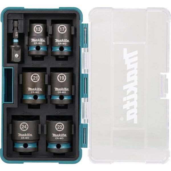 MAKITA ΣΕΤ ΚΑΡΥΔΙΩΝ ΚΡΟΥΣΤΙΚΟΥ 1/2" 7τμχ. 13-24mm