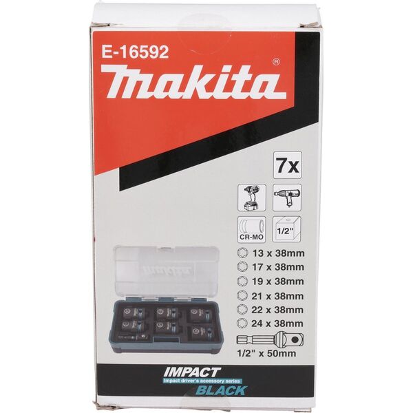 MAKITA ΣΕΤ ΚΑΡΥΔΙΩΝ ΚΡΟΥΣΤΙΚΟΥ 1/2" 7τμχ. 13-24mm