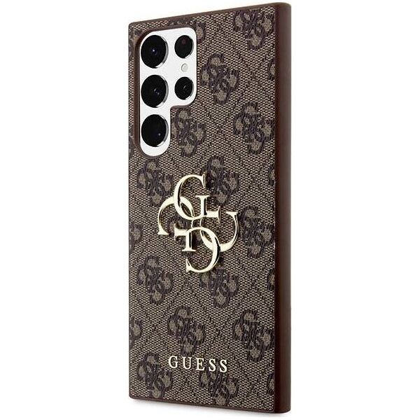 Guess GUESS GUHCS24L4GMGBR S24 ULTRA S928 BRĄZOWY/BROWN HARDCASE 4G BIG METAL LOGO standard