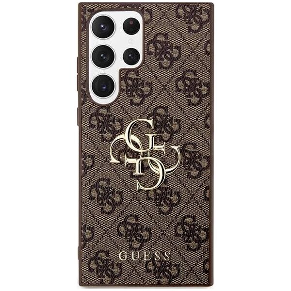 Guess GUESS GUHCS24L4GMGBR S24 ULTRA S928 BRĄZOWY/BROWN HARDCASE 4G BIG METAL LOGO standard