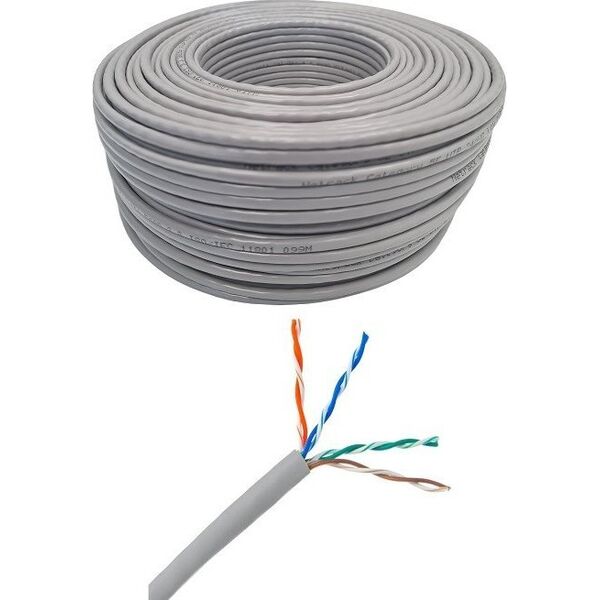 NetRack Kabel sieciowy LAN kat. 5e UTP, 305m, CCA, Netrack, szary