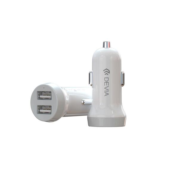 Devia car charger Smart 2x USB 3,1A white + Lightning cable 6938595326905