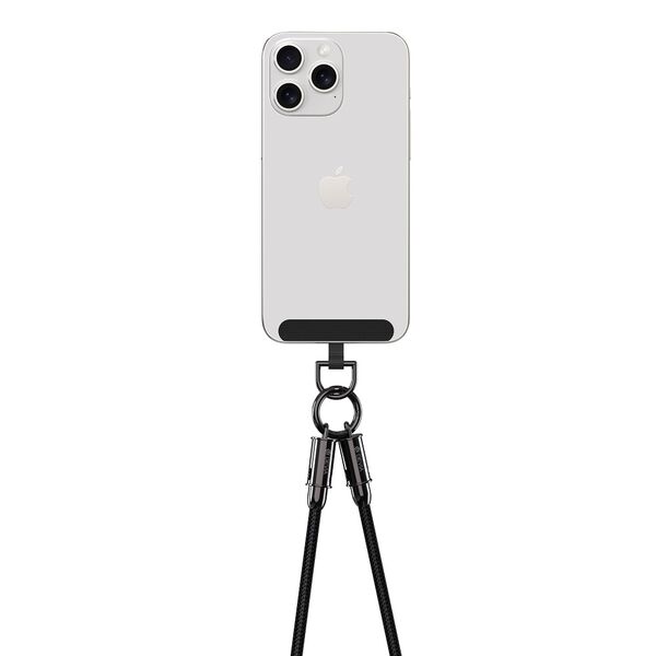 Devia cable lanyard 2in1 PD USB-C - USB-C 1,2 m 60W black 6938595386145
