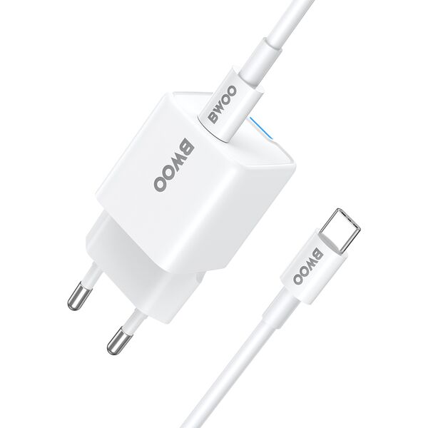 BWOO GaN 30W Wall Charger USB-C port with C-C 60W cable 6933654814997