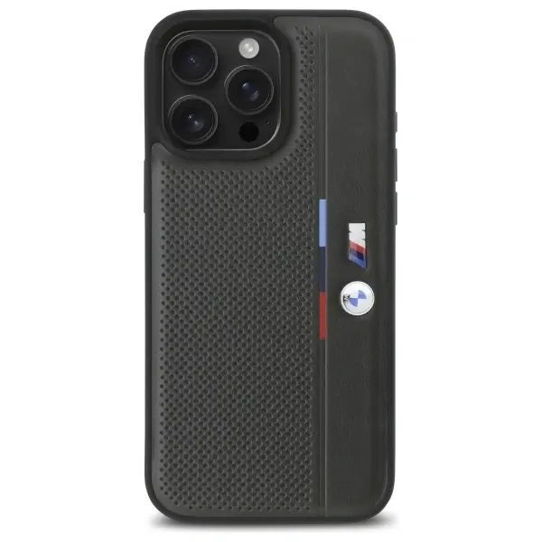 BMW BMHCP16L23PUPVA Apple iPhone 16 Pro hardcase M Perforated Tricolor Detail Line anthracite
