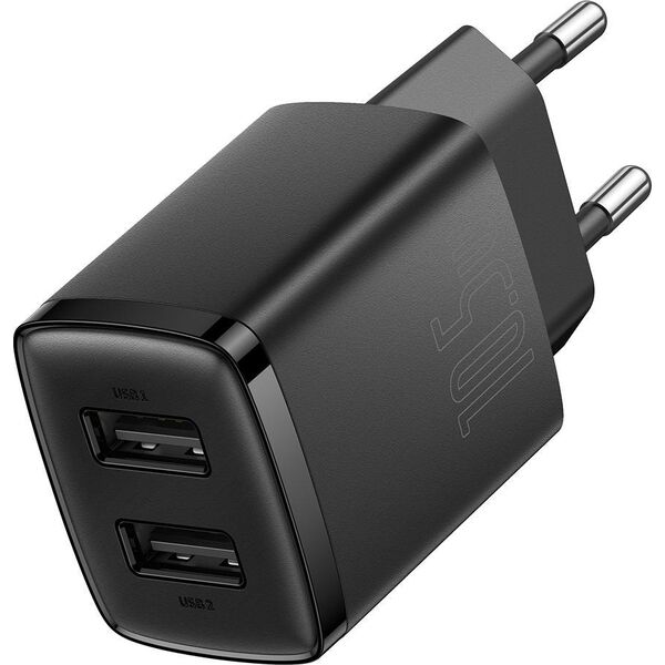 Ładowarka Baseus Compact 2x USB-A 2.1 A (CCXJ010201)