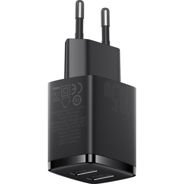 Ładowarka Baseus Compact 2x USB-A 2.1 A (CCXJ010201)
