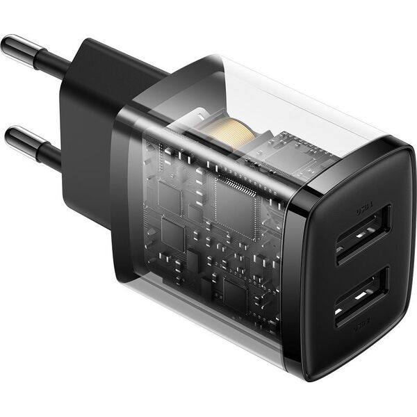 Ładowarka Baseus Compact 2x USB-A 2.1 A (CCXJ010201)
