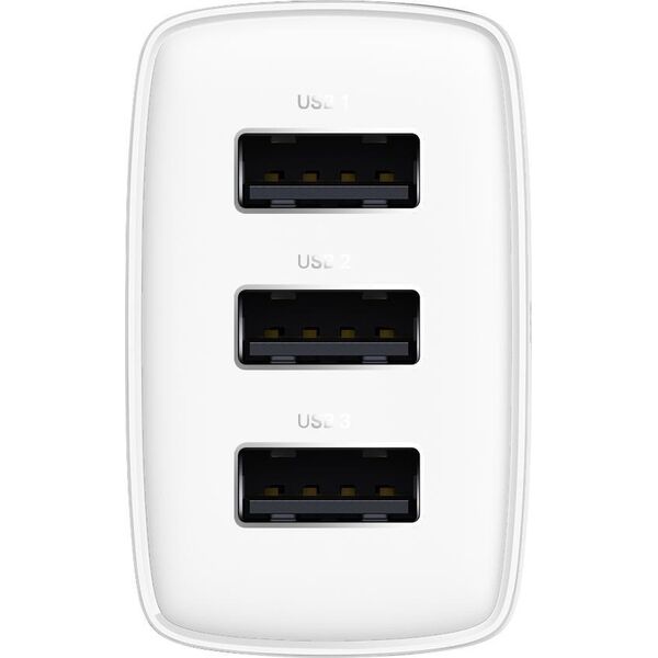 Ładowarka Baseus CCXJ020102 3x USB-A 3.4 A (BSU3406WHT)