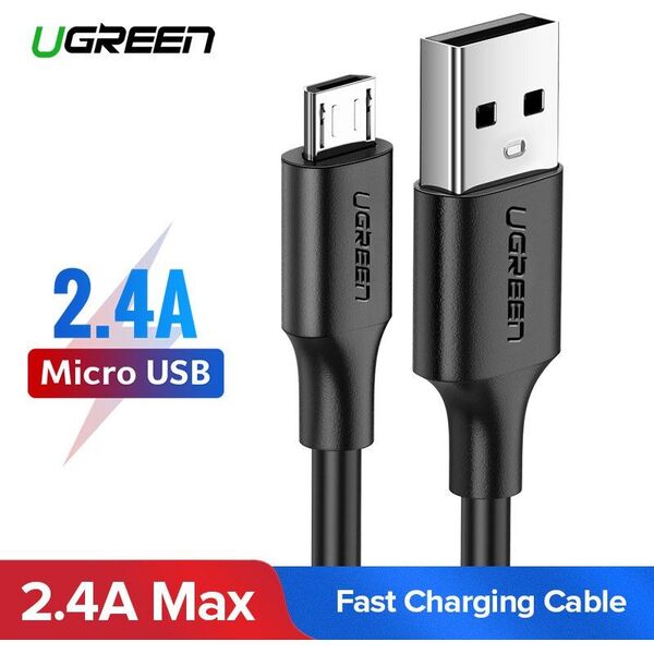 Kabel USB Ugreen USB-A - microUSB 1.5 m Czarny (60137)