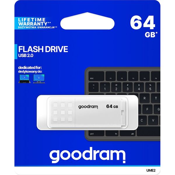 Pendrive GoodRam UME2, 64 GB  (UME2-0640W0R11)