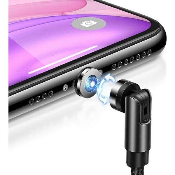 Kabel USB Usams USB-A - Lightning 1 m Czarny (109577)