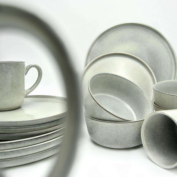Excellent Houseware Zestaw OBIADOWY miska talerz talerzyk kubek 16 el.