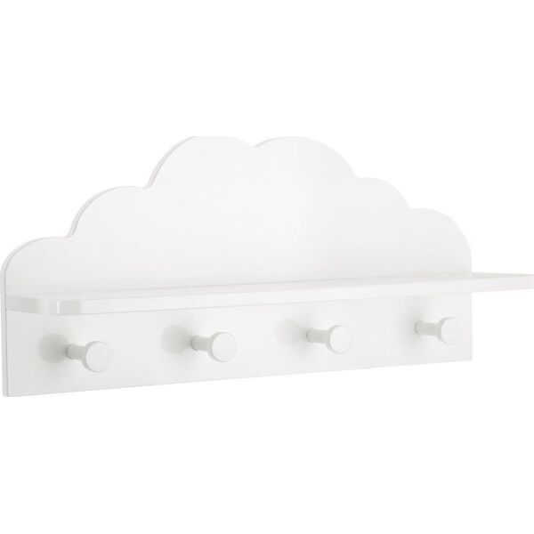 Atmosphera Biały wieszak ścienny Cloud z półką