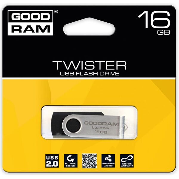 Pendrive GoodRam UTS2.0, 16 GB  (UTS2-0160K0R11)
