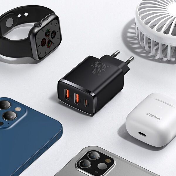 Ładowarka Baseus CCXJ-E01 2x USB-A 1x USB-C 3 A (BSU2897BLK)