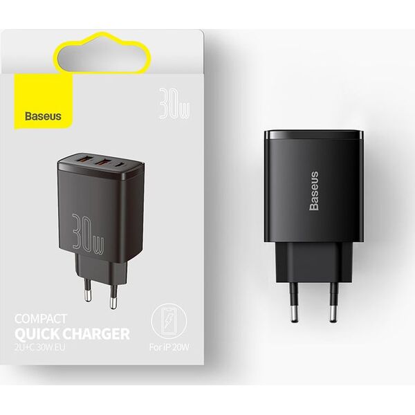 Ładowarka Baseus CCXJ-E01 2x USB-A 1x USB-C 3 A (BSU2897BLK)