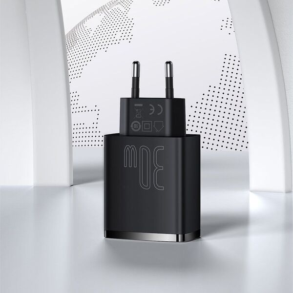Ładowarka Baseus CCXJ-E02 2x USB-A 1x USB-C 3 A (BSU2896WHT)