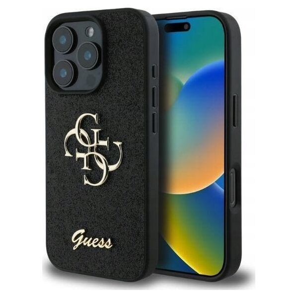 Guess Guess GUHCP16XHG4SGK iPhone 16 Pro Max 6.9" czarny/black hardcase Fixed Glitter Big 4G