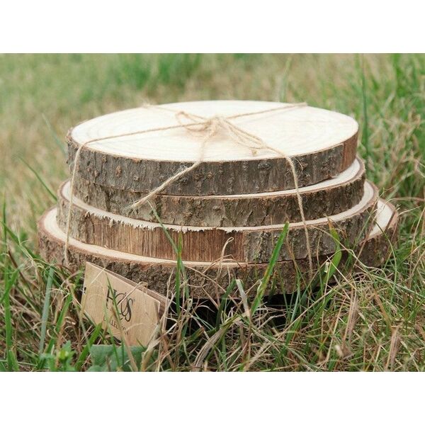 Home Styling Collection Drewniane podkładki pod talerze NATURAL, zestaw 4 sztuk