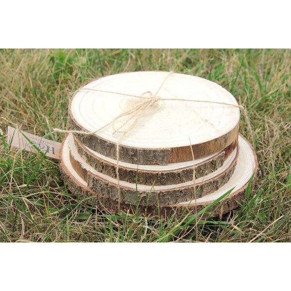 Home Styling Collection Drewniane podkładki pod talerze NATURAL, zestaw 4 sztuk