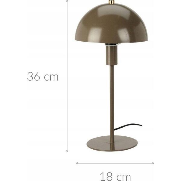 Home Styling Collection Metalowa lampka na stół, grzybek, 18 x 36 cm