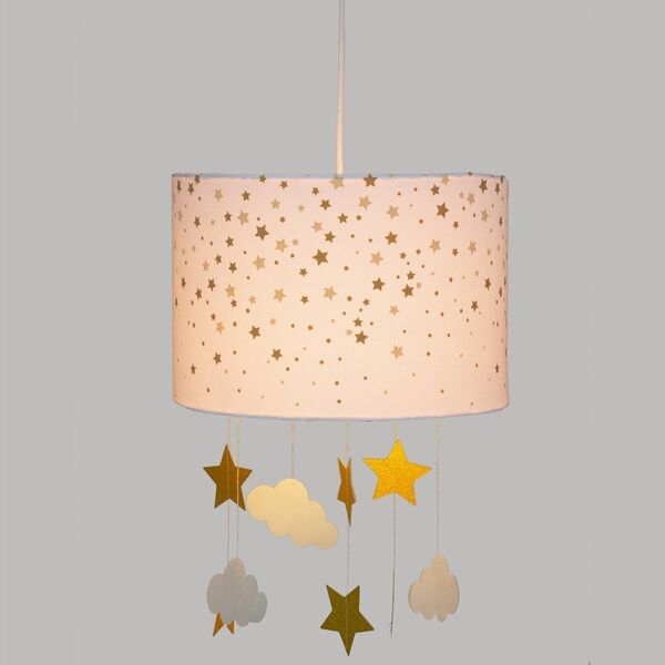 Atmosphera Lampa do pokoju dziecięcego Chmurka i gwiazdki, Ø 30 cm