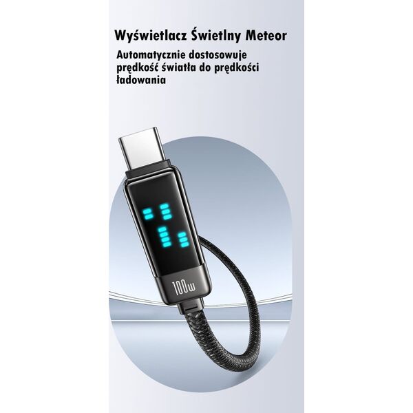 Usams USAMS Kabel USB-C na USB-C 100W 1,2m      Zinc Alloy Fast Charging Data Cable Meteor Series SJ744USB01 (US-SJ744)