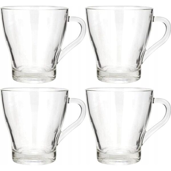 Excellent Houseware Szklanki do kawy herbaty, 4 sztuki x 300 ml