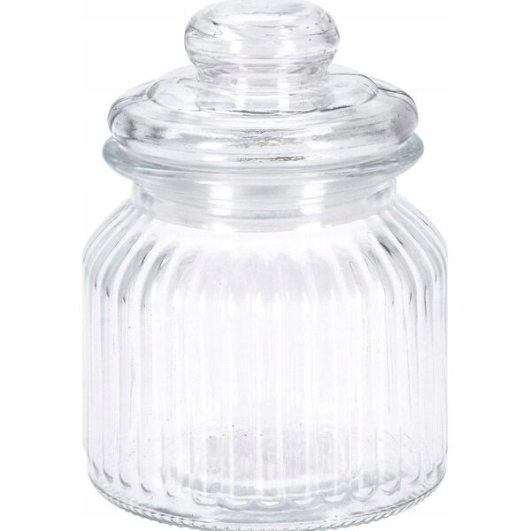 Prążkowany słoik ze szczelną pokrywką, 500 ml