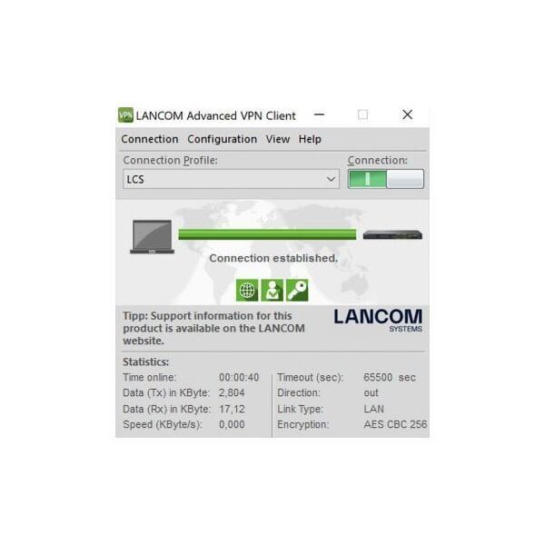 LANCOM Systems LANCOM Upgrade Advanced VPN Client (WIN, 10 Licences Bulk) bulk - 61604