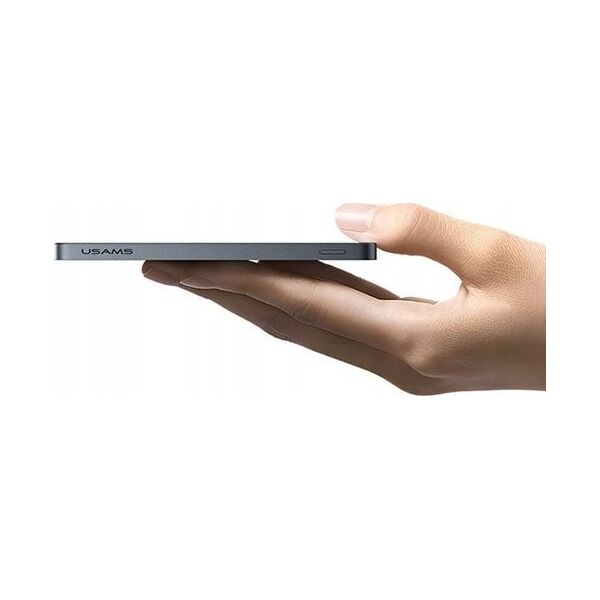 Powerbank z ładowaniem bezprzewodowym USAMS US-CD231 5000mAh 20W PD Fast Charge tytanowy/titanium